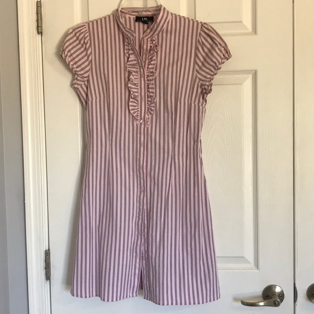 Button Down Striped Dress